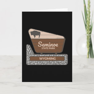 Seminoe State Park Wyoming Welcome Sign Vacation  Card