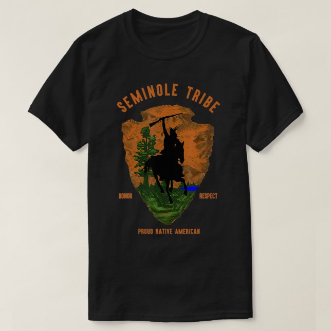 Seminole Tribe Native American Honour Respect Vint T-Shirt (Design Front)