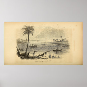 Seminoles on the St. Johns River Poster