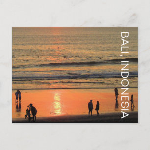 seminyak beach people postcard