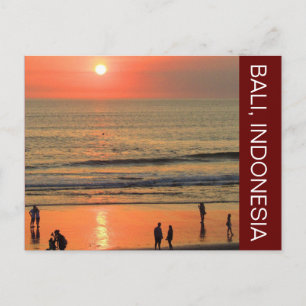seminyak sunset postcard