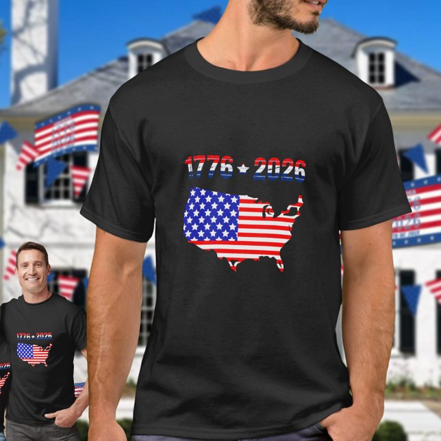 Semiquincentennial 1776 to 2026 USA Flag T-Shirt (Creator Uploaded)