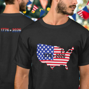Semiquincentennial 1776 to 2026 USA Flag T-Shirt