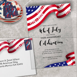 Semiquincentennial 4th Of July Celebration Acrylic Invitations