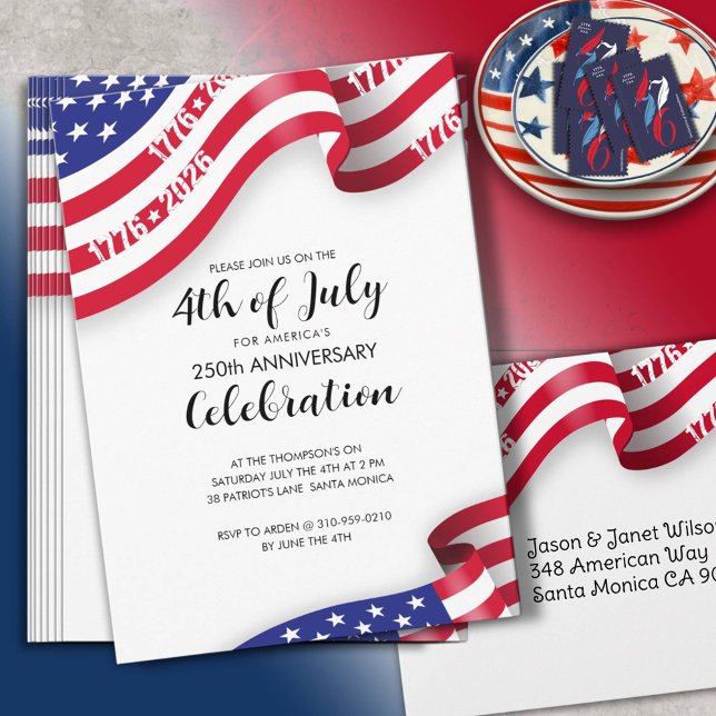 Semiquincentennial 4th Of July Celebration Invitation (Creator Uploaded)