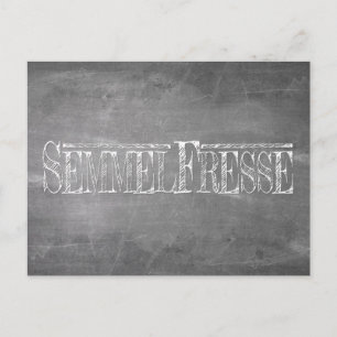 Semmelfresse - weiß holiday postcard