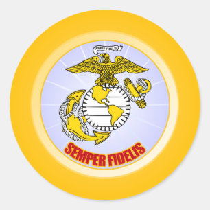 Semper Fi [EGA] Classic Round Sticker