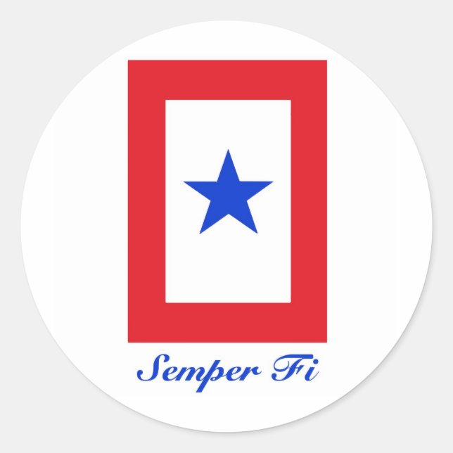 Semper Fi - Family Flag Classic Round Sticker (Front)