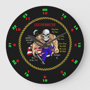 Semper Fi / Leathernecks Large Clock