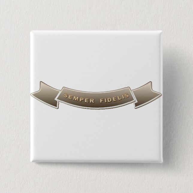 Semper Fidelis 15 Cm Square Badge (Front)