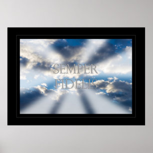 Semper Fidelis and Clouds Poster