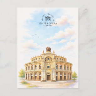 Semper Opera Germany   Famous Iconic Landmark Postcard