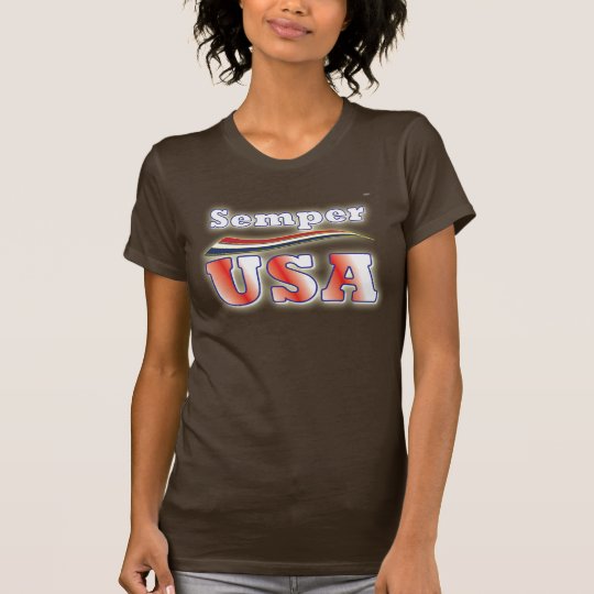 Semper USA Unique Tee America Stripes T-Shirt