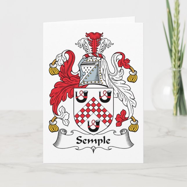 Semple Family Crest Note Card (Front)