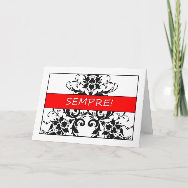 Sempre - Congratulations Wedding Card in Italiano (Front)