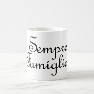 Sempre Famiglia and Italian flag colours Coffee Mug