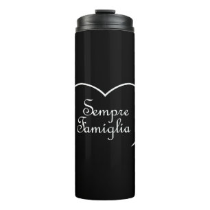 Sempre Famiglia Italian 'Always Family' Heart Thermal Tumbler