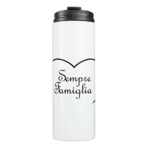 Sempre Famiglia Italian 'Always Family' Heart Thermal Tumbler
