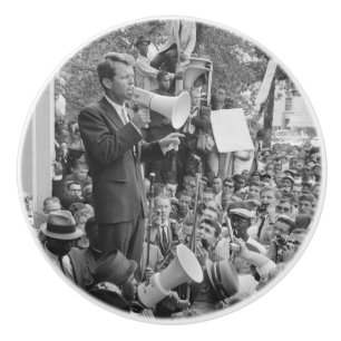 Sen. Robert Kennedy Campaigning for US President Ceramic Knob