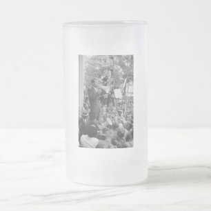 Sen. Robert Kennedy Campaigning for US President   Frosted Glass Beer Mug