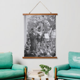 Sen. Robert Kennedy Campaigning for US President Hanging Tapestry