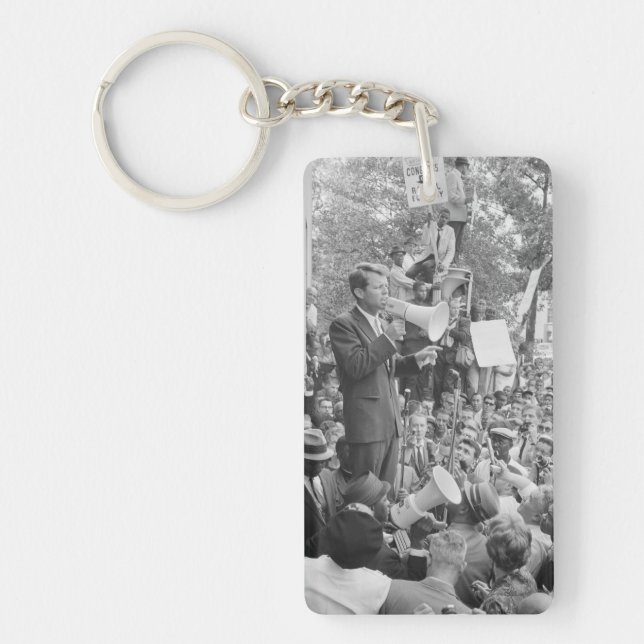 Sen. Robert Kennedy Campaigning for US President   Key Ring (Front)