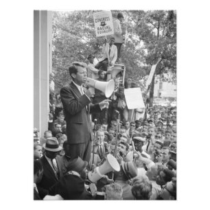 Sen. Robert Kennedy Campaigning for US President   Photo Print