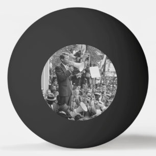 Sen. Robert Kennedy Campaigning for US President Ping Pong Ball