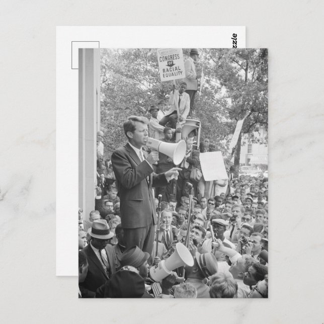 Sen. Robert Kennedy Campaigning for US President   Postcard (Front/Back)