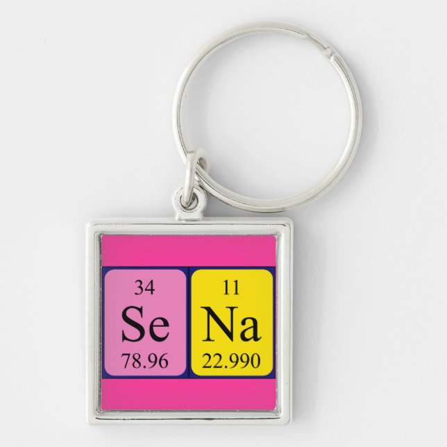 Sena periodic table name keyring (Front)