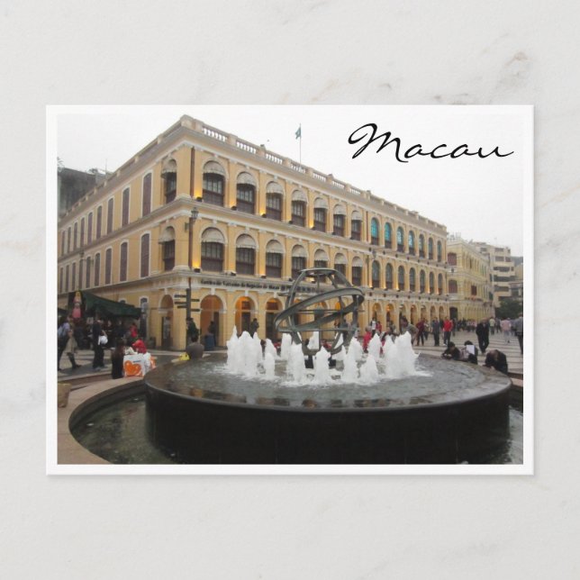 senado fountain macau postcard (Front)