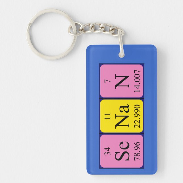 Senan periodic table name keyring (Front)