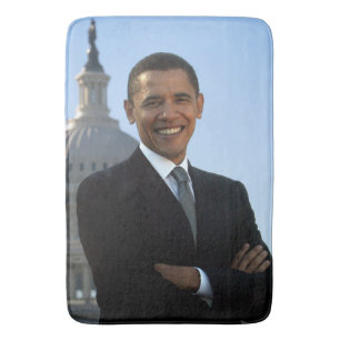 Senator Portrait, American President Barack Obama Bath Mat