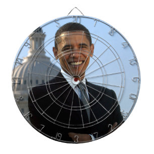 Senator Portrait, American President Barack Obama Dartboard