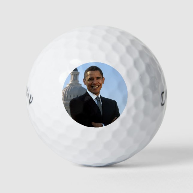Senator Portrait, American President Barack Obama Golf Balls (Front)