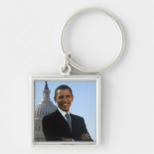 Senator Portrait, American President Barack Obama Key Ring