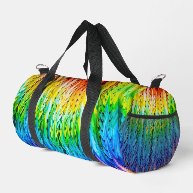 Senbazuru or one thousand origami cranes duffle bag (Right Corner)