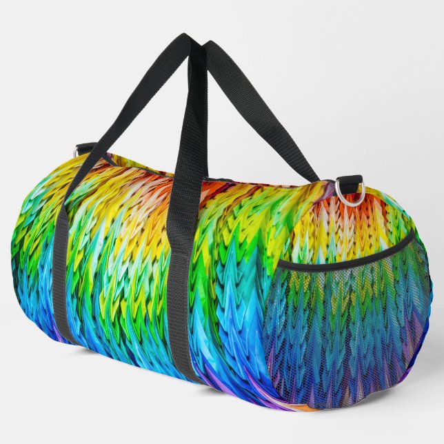 Senbazuru or one thousand origami cranes duffle bag (Right Corner)