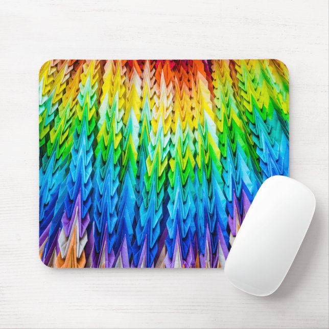 Senbazuru or one thousand origami cranes mouse mat (With Mouse)