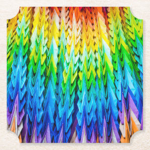 Senbazuru or one thousand origami cranes paper coaster