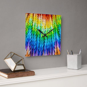 Senbazuru or one thousand origami cranes square wall clock