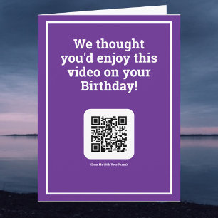 Send a Video by QR Code on a Birthday Card