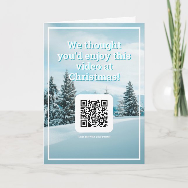 Send a Video by QR Code on a Christmas Card (Front)