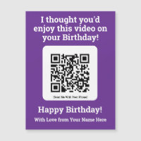 Send a Video by QR Code on a Magnetic Card