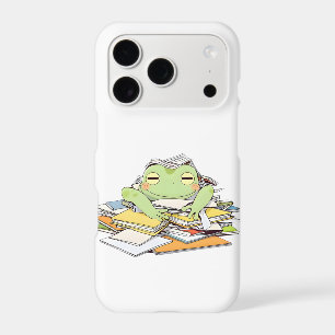 Send Help Frog Buried in Paperwork Kawaii Design