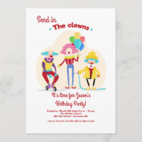Send In The Clowns Invitation
