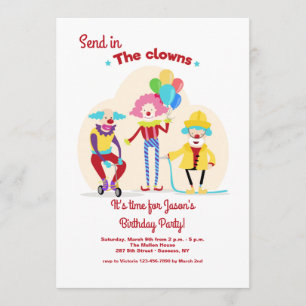 Send In The Clowns Invitation