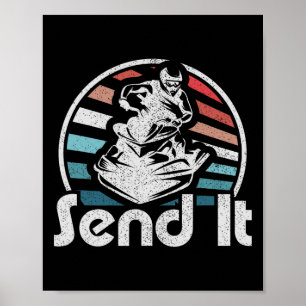 Send It Jet Ski Retro 70s Funny Jet Skiing Vintage Poster