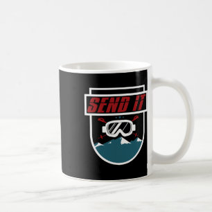 Send It T Shirt Men Women Kids Ski Goggles Snowboa Coffee Mug