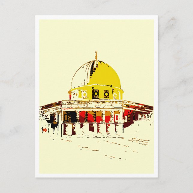 Send Jerusalem's Beauty: Dome of the Rock Travel Postcard (Front)